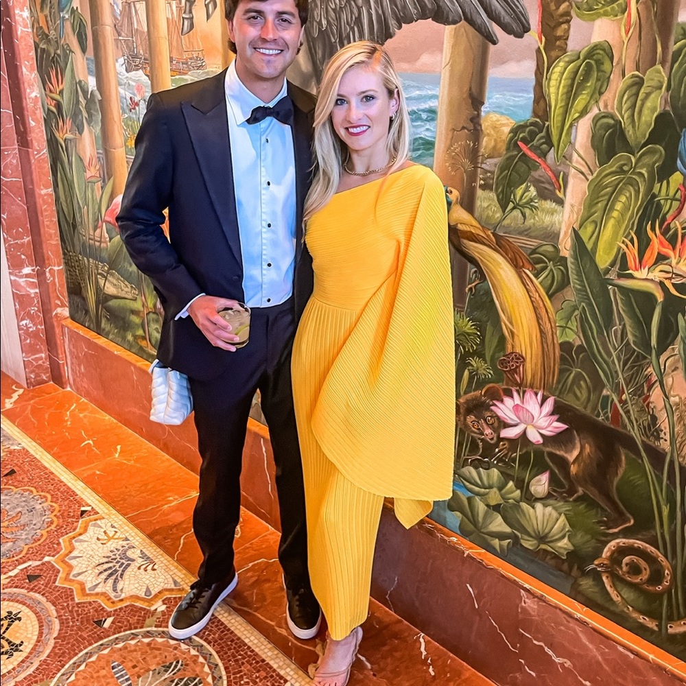 Solace London Yellow Pleated Lila Dress
Size: 4 (S)